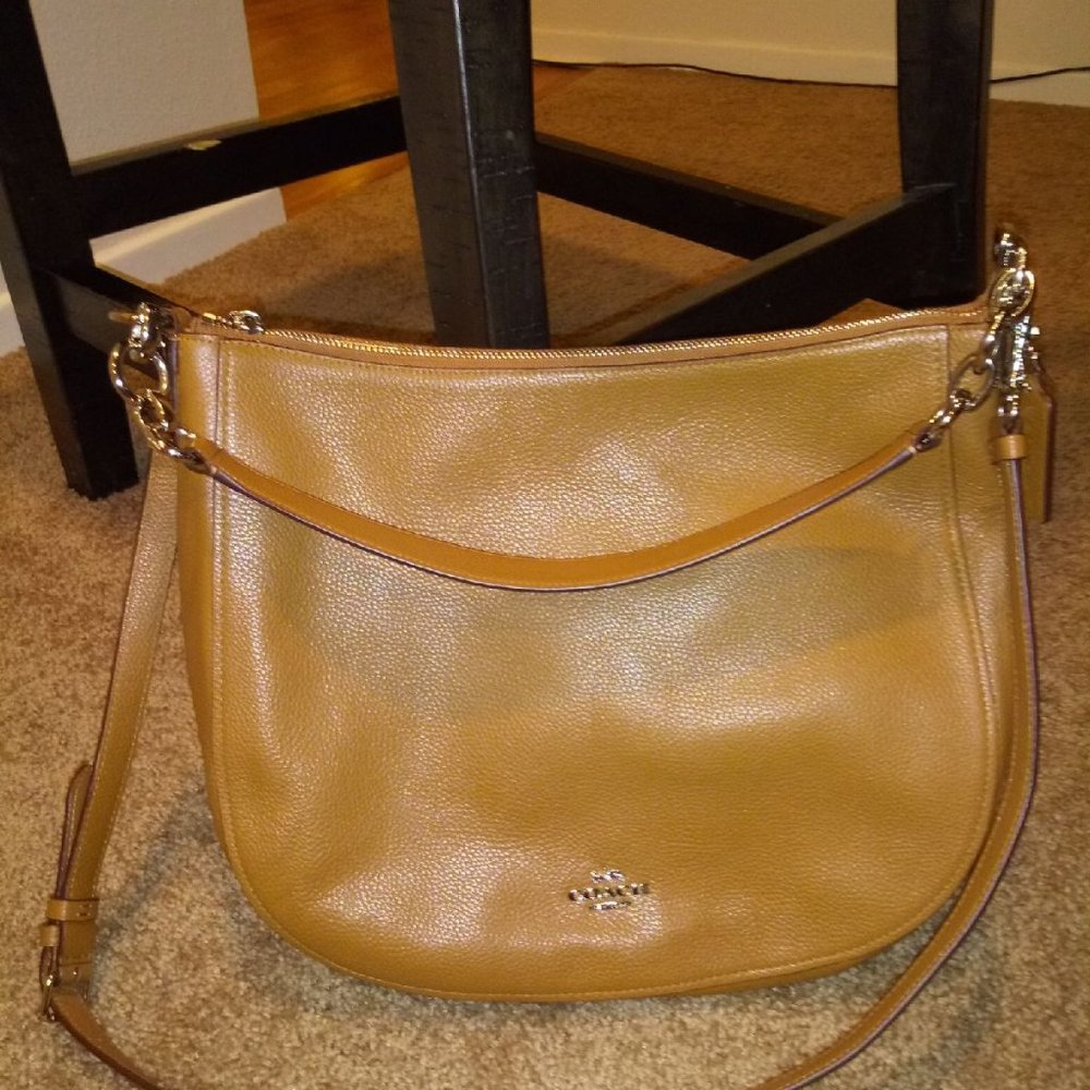 Coach Hobo Crossbody Pebbled Brown Purse